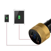 LED ডিসপ্লে সহ ইউনিভার্সাল ডুয়াল পোর্টস কার চার্জার